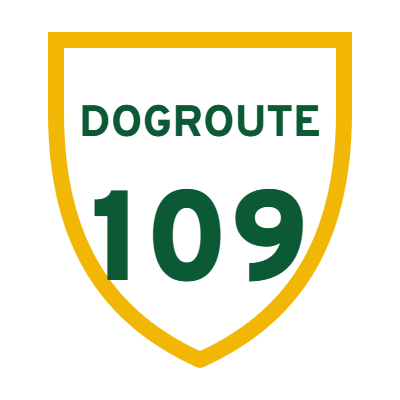 DogRoute 109 route shield logo