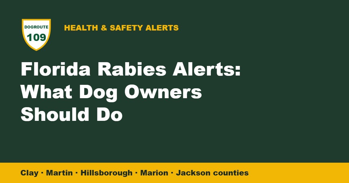 Florida Rabies Alerts: Clay, Martin, Hillsborough, Marion and Jackson Counties (October 2026)